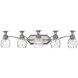 Plantation 5 Light 37 inch Polished Antique Nickel Vanity Light Wall Light