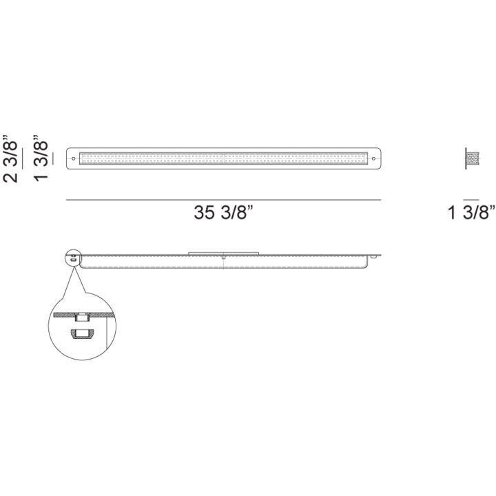 Magdele LED 35.38 inch Aluminum Wall Sconce Wall Light