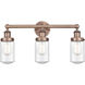 Dover 3 Light 24.5 inch Antique Copper Bath Vanity Light Wall Light in Seedy