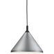 Dorothy 1 Light 14 inch Brushed Nickel with Black Detail Pendant Ceiling Light