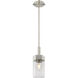 Claverack 1 Light 5 inch Satin Nickel Pendant Ceiling Light in Clear Glass