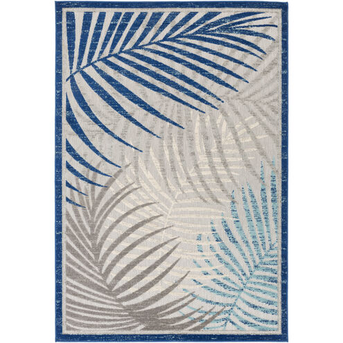 Big Sur 67 X 51 inch Blue Outdoor Rug in 4 X 6, Rectangle