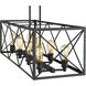 Brooklyn 8 Light 39 inch Matte Black Island Pendant Ceiling Light