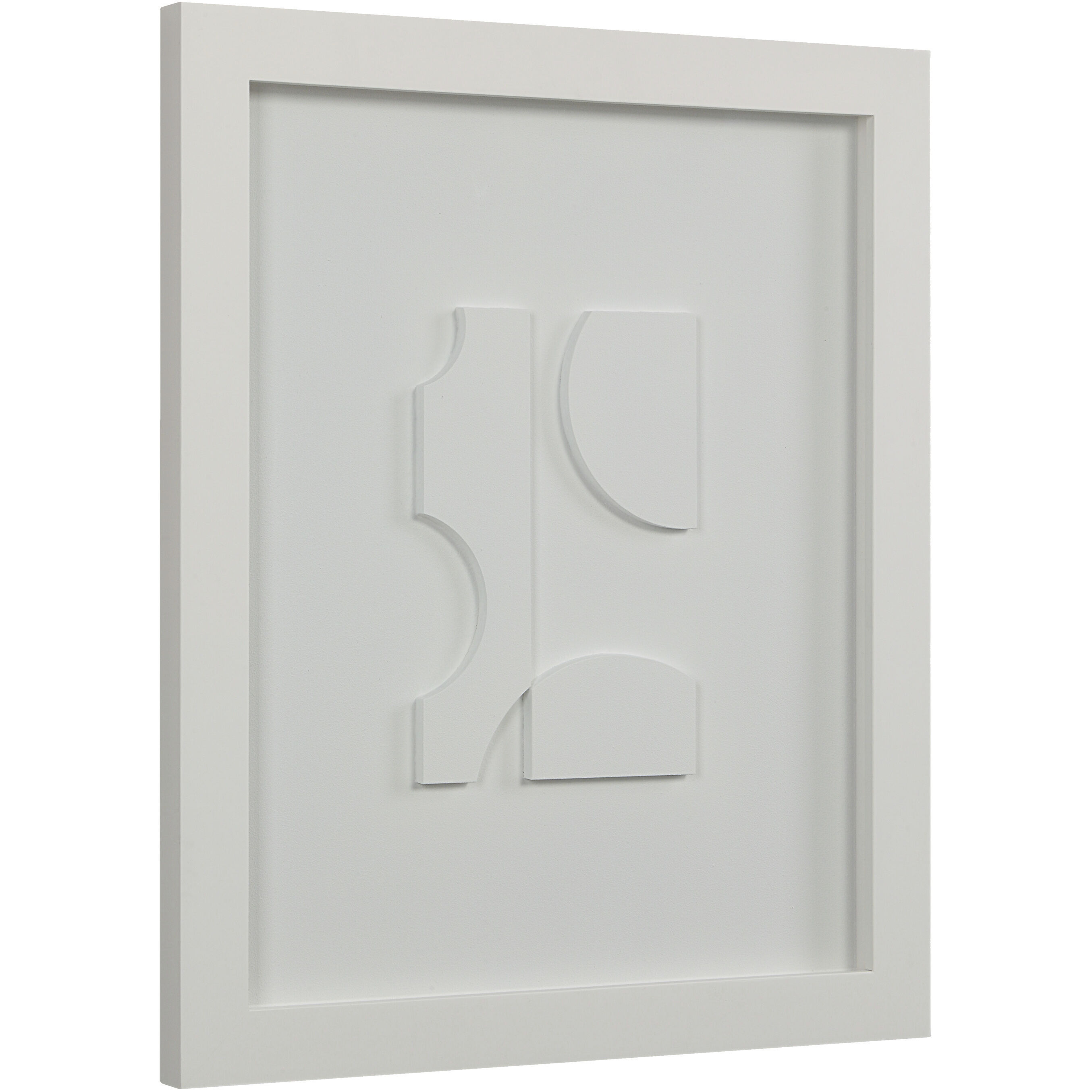 Ispra Matte White Wall Decor, Set of 4