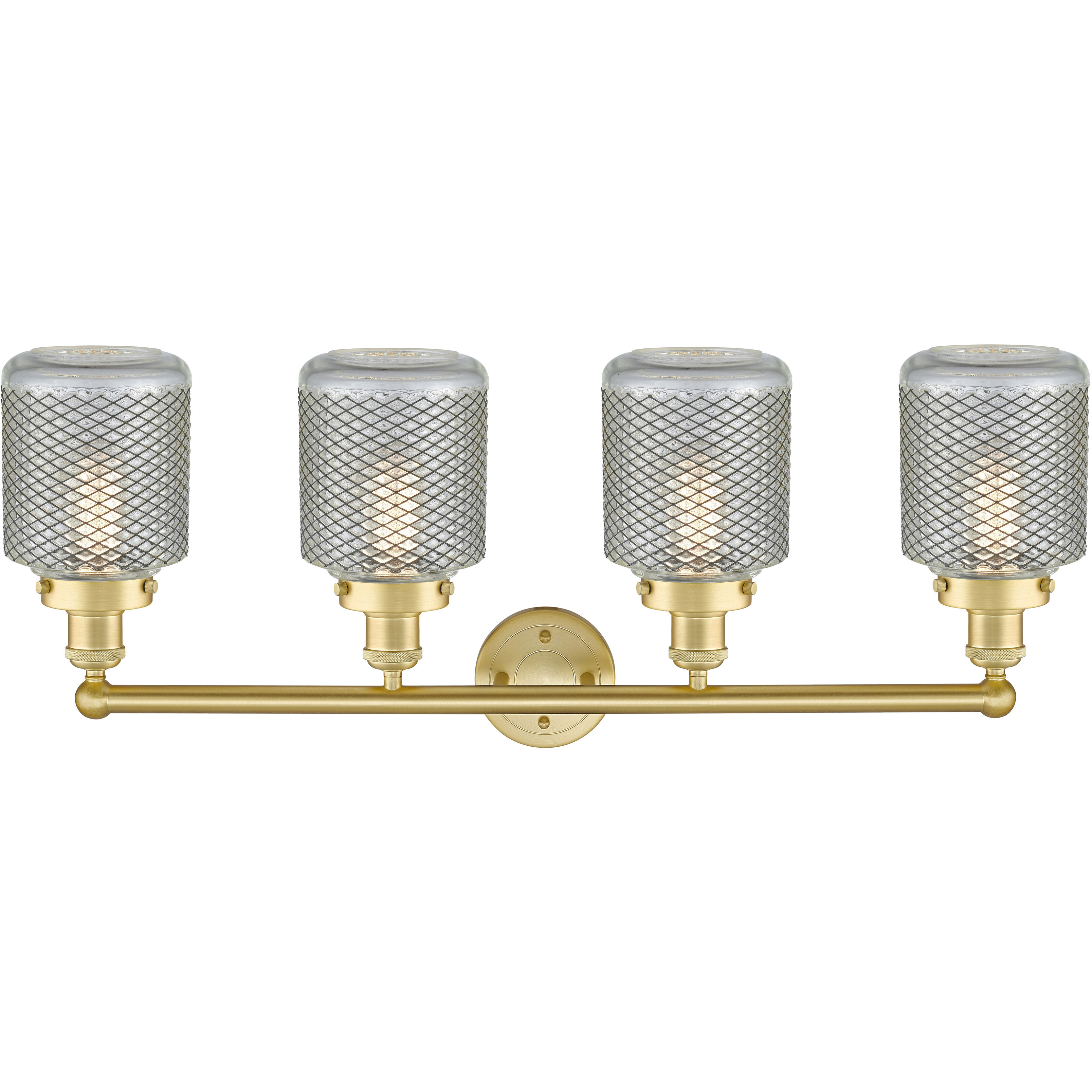 Stanton 4 Light 33 inch Satin Gold Bath Vanity Light Wall Light