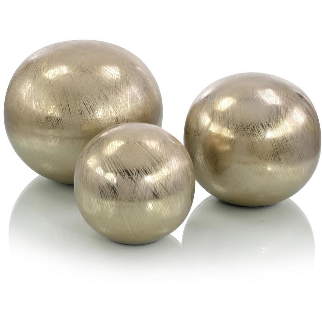 Golden Orbs Balls, Set of 3