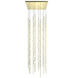 Constellation LED 24 inch Satin Brass Chandelier Ceiling Light in 2700K, White, Add 20 ft. Cord