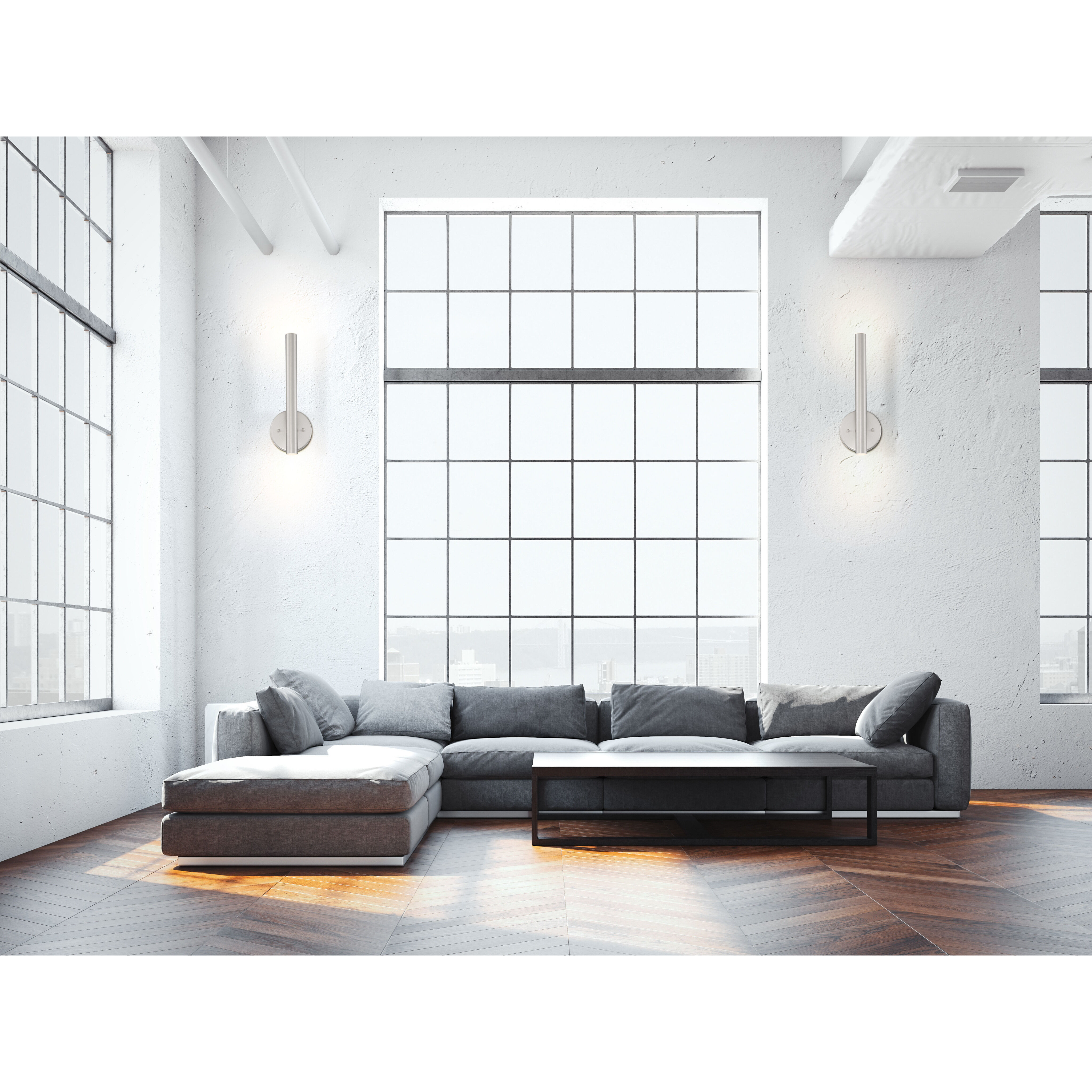 Forest LED 4.75 inch Brushed Nickel Wall Sconce Wall Light in Stain nickel Steel