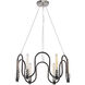 Continuum 6 Light 24 inch Polished Nickel with Silvered Graphite Chandelier Ceiling Light