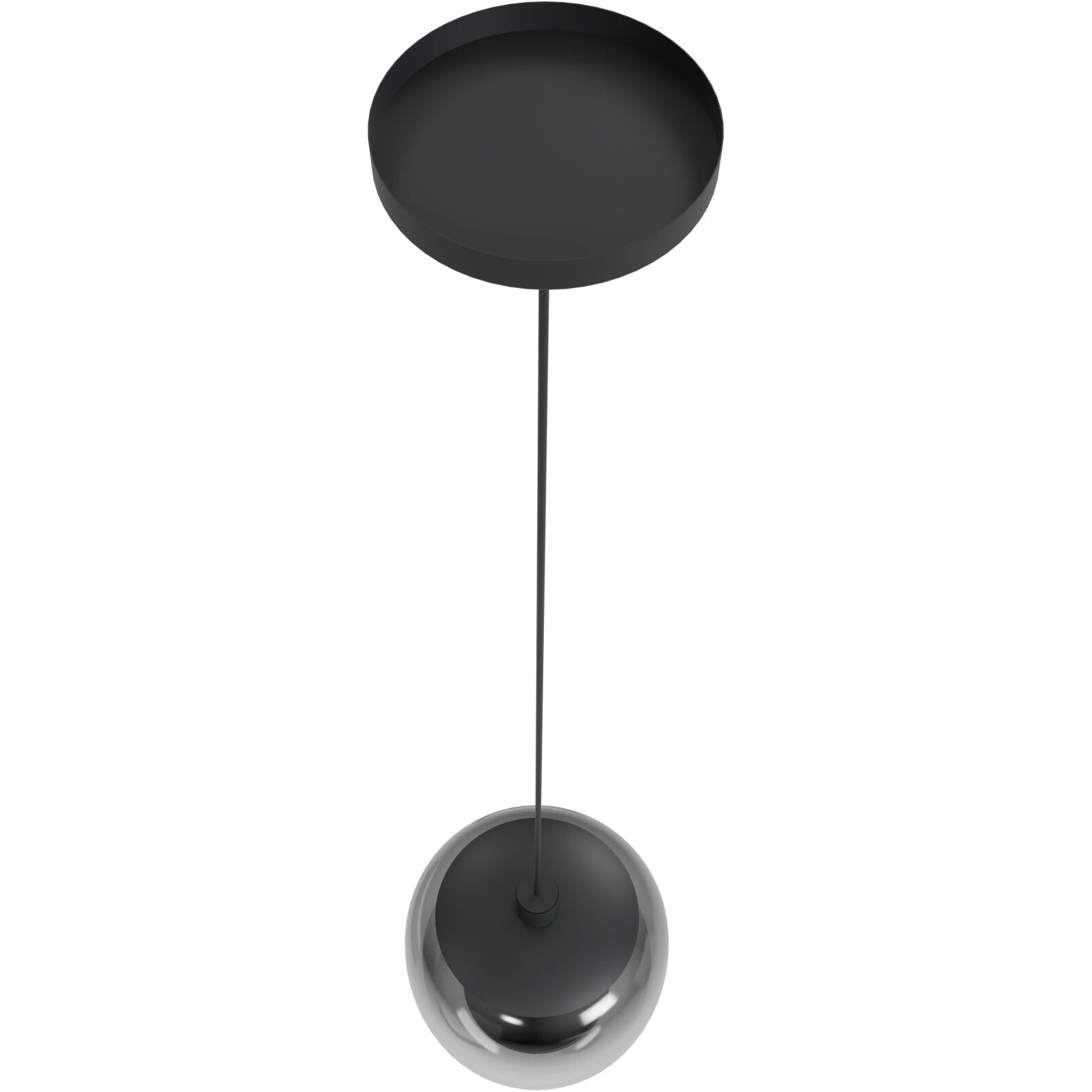 Monaco LED 10 inch Black+Smoky Pendant Ceiling Light