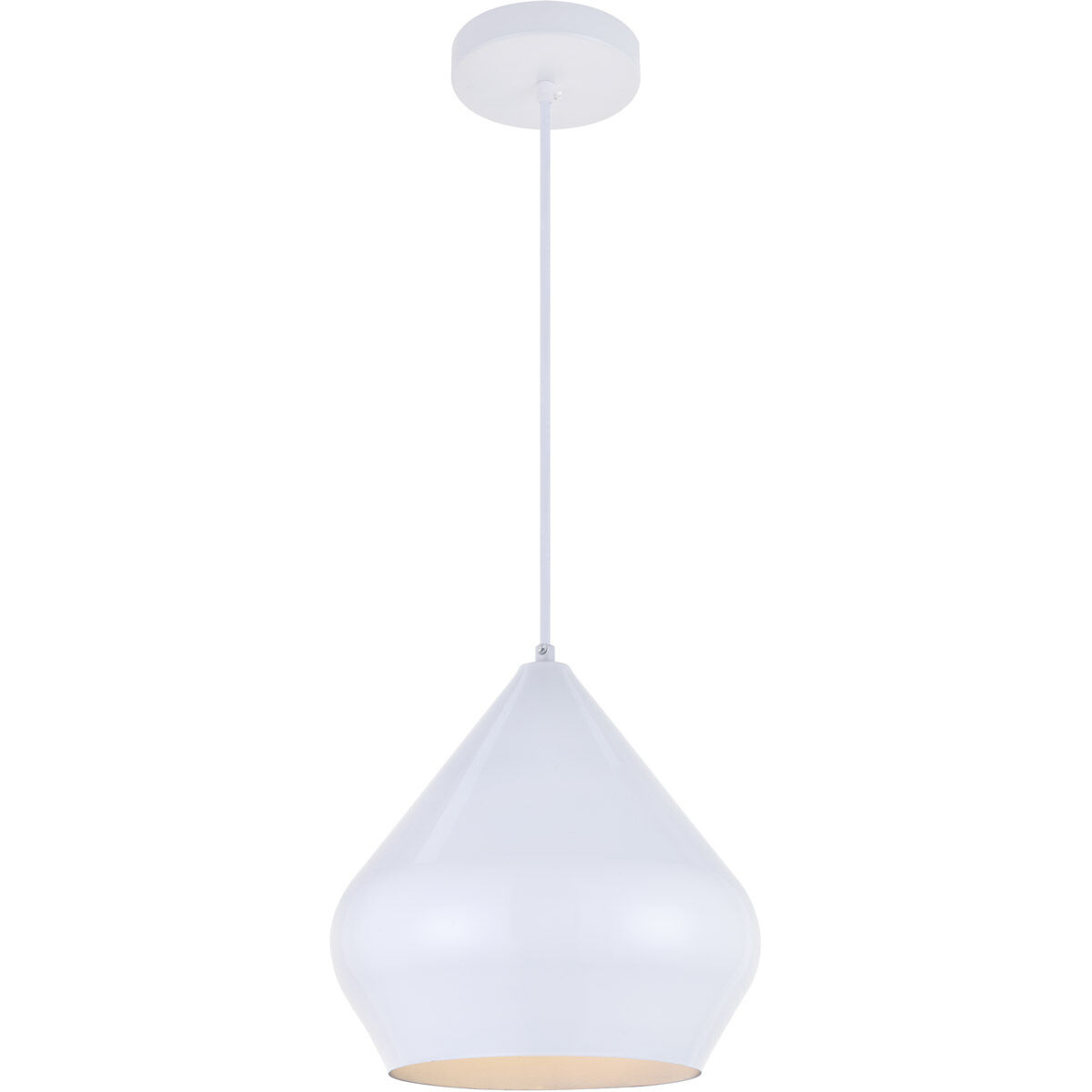 Axiom 1 Light 10 inch White Pendant Ceiling Light