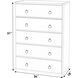 Lark 5 Drawer Dresser in Navy Blue