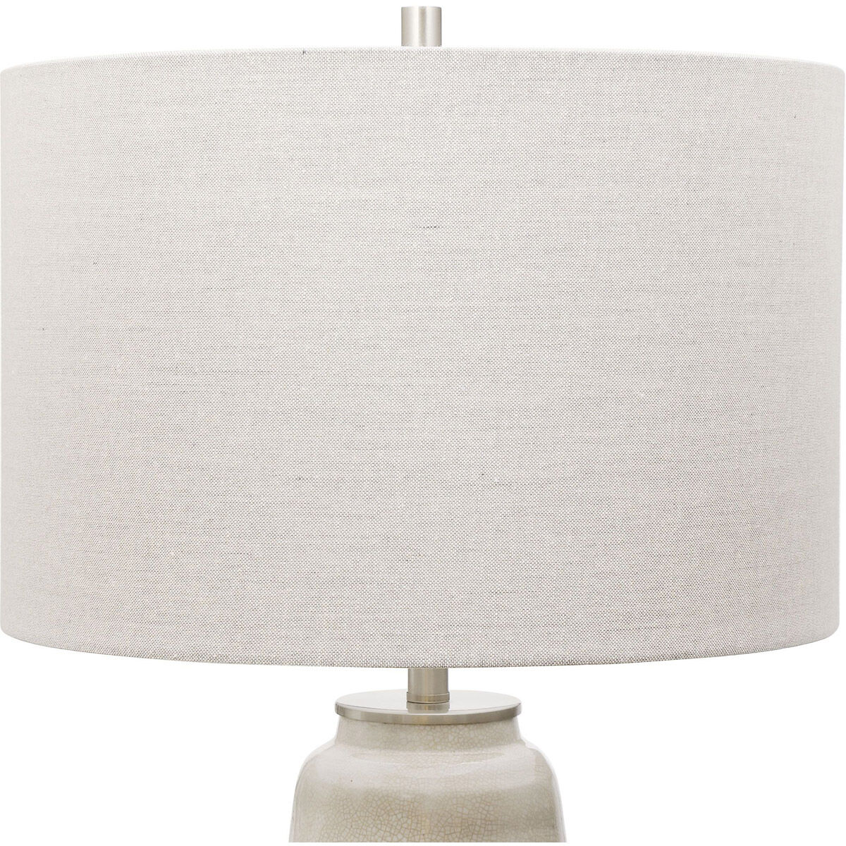 Comanche 26.5 inch 150 watt Off-White Crackle with Distressed Rust Brown Table lamp Portable Light