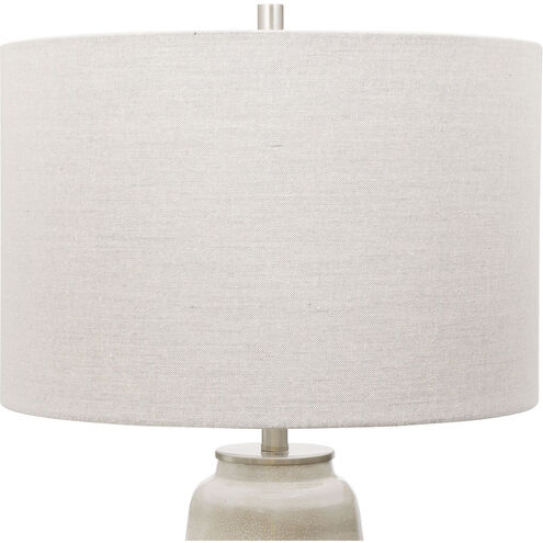 Comanche 27 inch 150.00 watt Off-White Crackle with Distressed Rust Brown Table lamp Portable Light