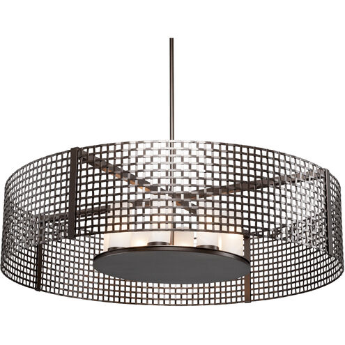Tweed 1 Light Beige Silver Chandelier Ceiling Light, Drum