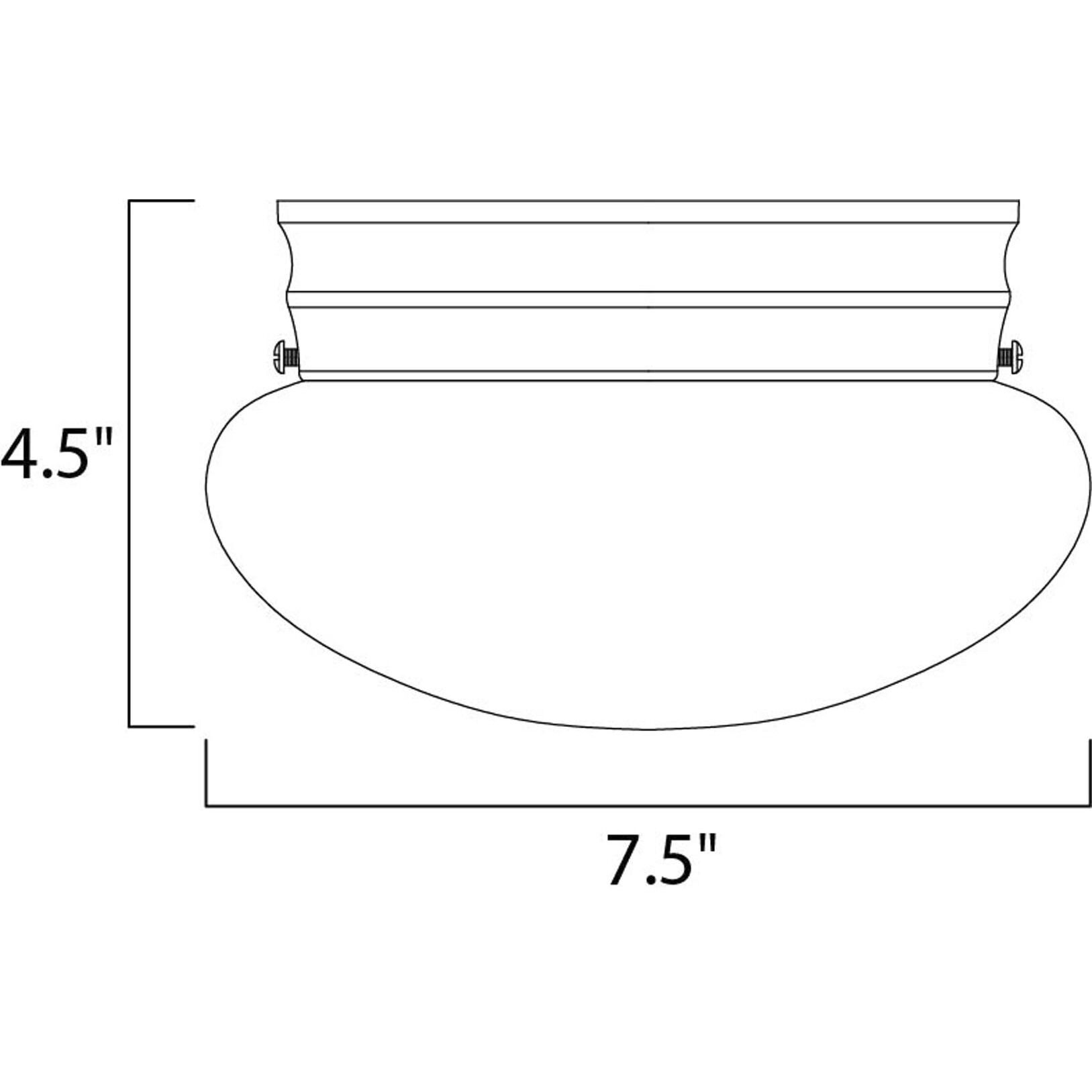 Essentials 588x 1 Light 8 inch Black Flush Mount Ceiling Light