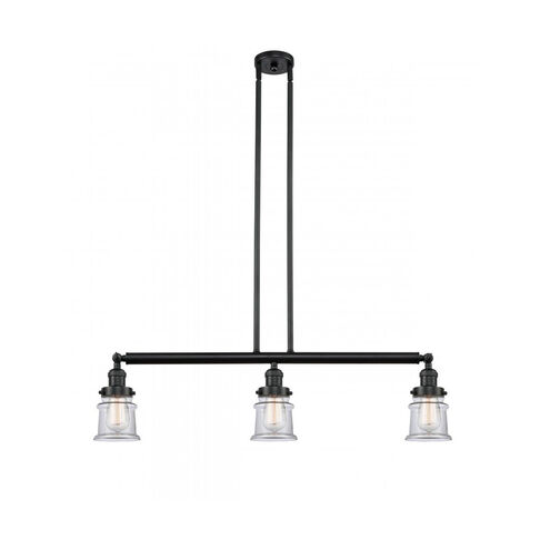 Franklin Restoration Small Canton LED 38.5 inch Matte Black Island Light Ceiling Light in Clear Glass, Franklin Restoration
