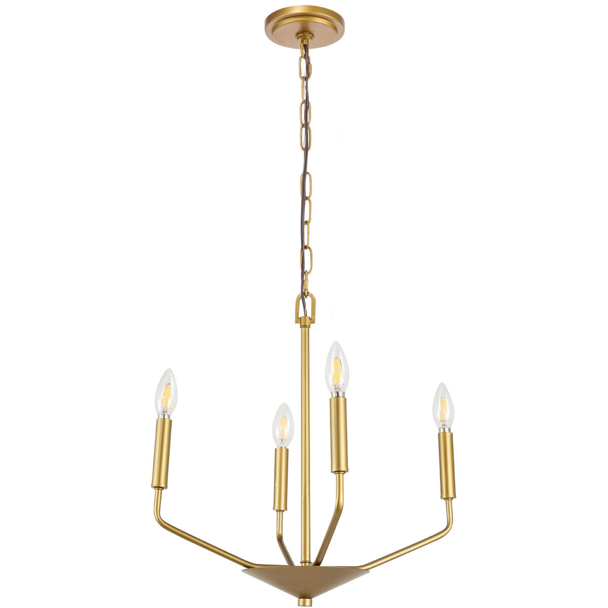 Enzo 4 Light 18 inch Brass Pendant Ceiling Light