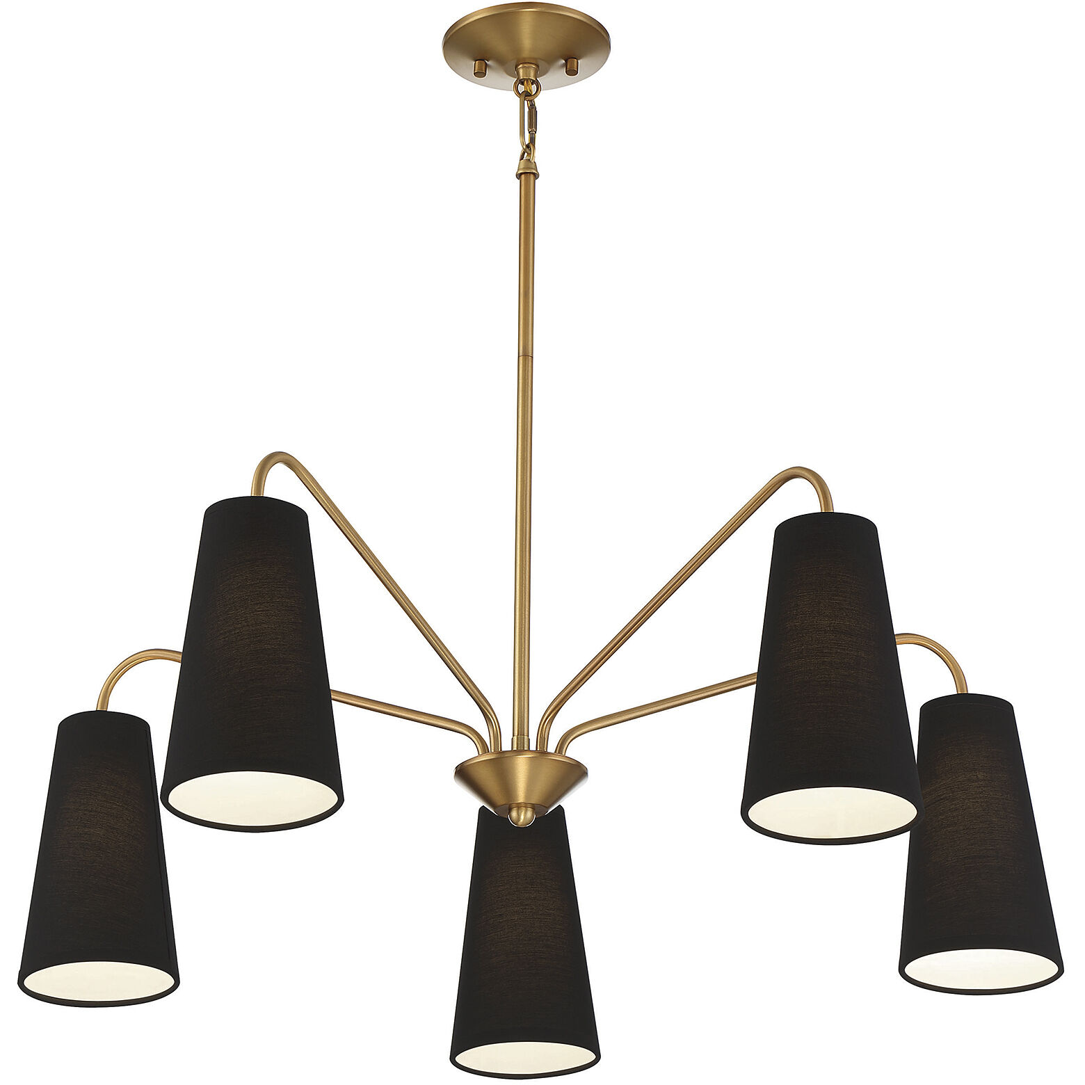 Edgewood 5 Light 32 inch Warm Brass Chandelier Ceiling Light, Essentials