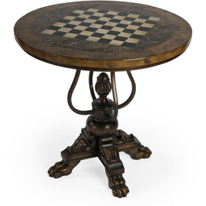 Carlyle Fossil Stone Game Table in Multi-Color