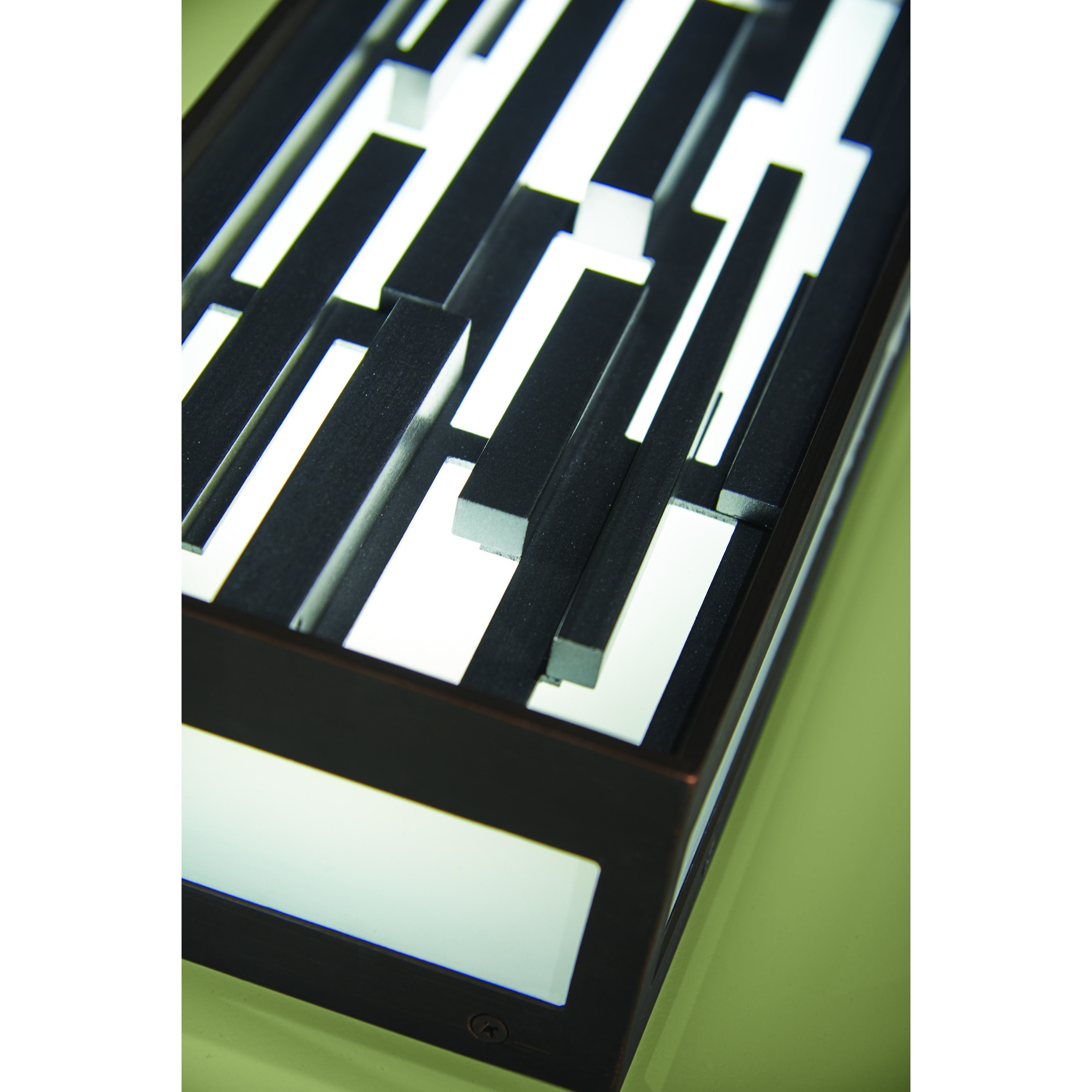 Bars LED 17 inch Bronze W/Silver Pocket Lantern, Outdoor