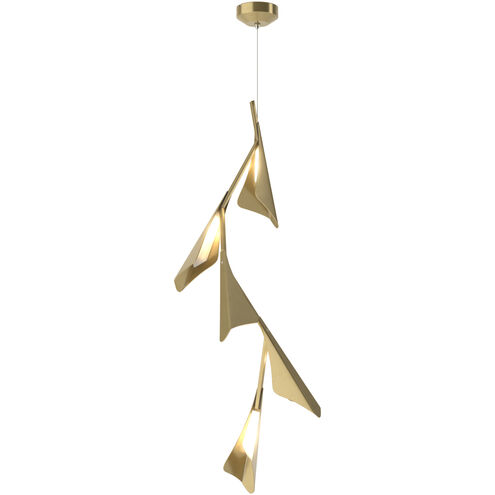 Plume LED 15.1 inch Modern Brass and Modern Brass Pendant Ceiling Light