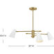 Birdie LED 30 inch Lacquered Brass with Matte White accents Chandelier Ceiling Light