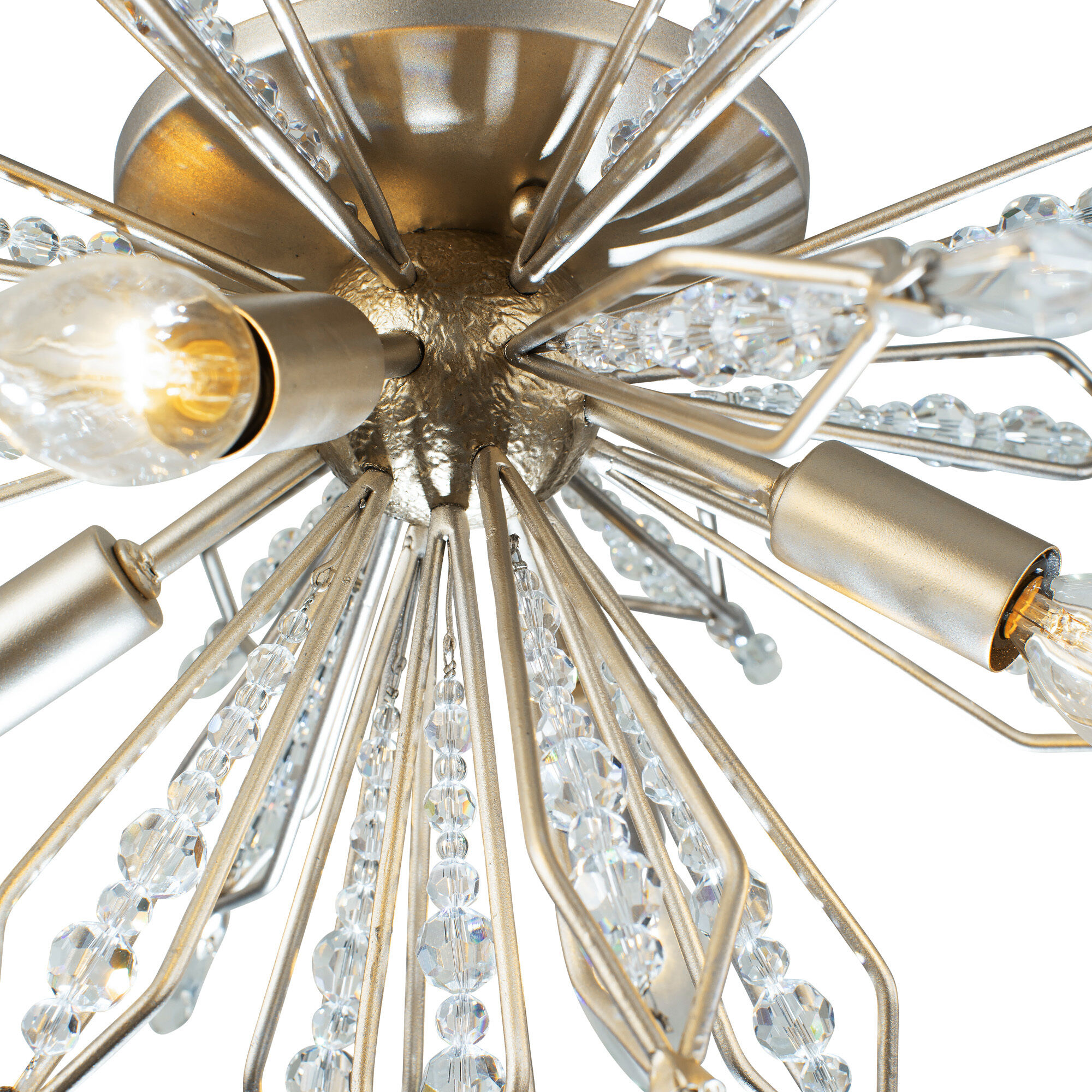 Orbital 4 Light 18.3 inch Gold Dust Semi-Flush Ceiling Light