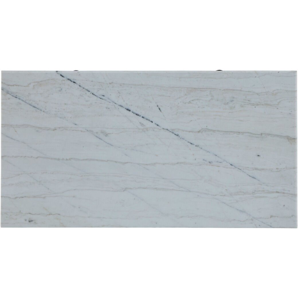 Archie Cerused White / Agros White Stone / Antique Bronze Cabinet