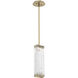 Tabulo LED Gilded Brass Pendant Ceiling Light in 3000K LED, Linea Cast