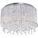 Benson 6 Light 16 inch Chrome Drum Shade Flush Mount Ceiling Light