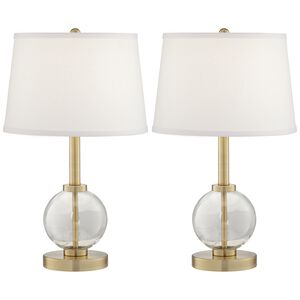 Pacific Coast 22 inch 100.00 watt Antique Brass Plated Table Lamps Portable Light, Set of 2
