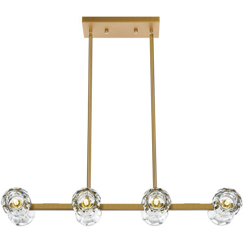 Eren 8 Light 8 inch Satin Gold Pendant Ceiling Light