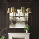 Whitney 6 Light 34 inch Aged Brass Chandelier Ceiling Light
