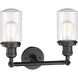 Franklin Restoration Dover 2 Light 14 inch Oil Rubbed Bronze Bath Vanity Light Wall Light in Seedy Glass, Franklin Restoration