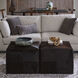 Leather and Hide 18 inch Espresso Hide w/ Dark Brown Stitching Ottoman