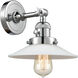 Franklin Restoration Halophane LED 9 inch Polished Chrome Sconce Wall Light, Franklin Restoration