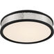 MinLav LED 15 inch Coal / Brushed Nickel Flush Mount Ceiling Light