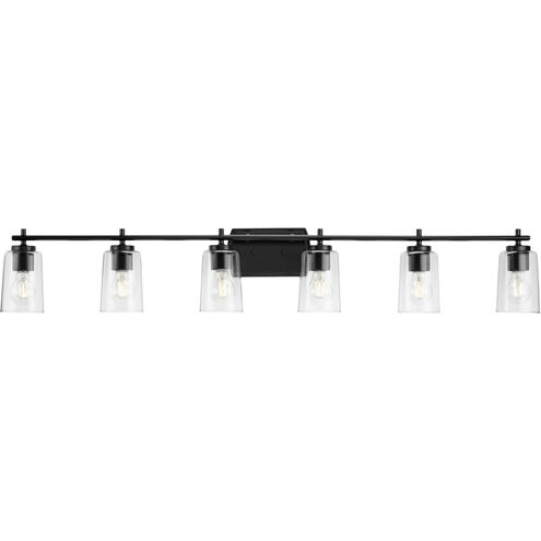Adley 6 Light 49 inch Matte Black Bath Vanity Wall Light