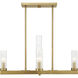 Carina 5 Light 24 inch Warm Brass Chandelier Ceiling Light