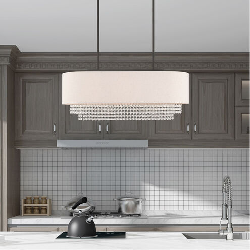 Carlisle 3 Light 31 inch English Bronze Linear Chandelier Ceiling Light