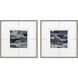 Imprint Blue and Black and Metallic Framed Art