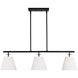 Crestgrove Linear Chandelier Ceiling Light in Midnight Black