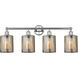 Edison Cobbleskill 4 Light 32 inch Polished Chrome Bath Vanity Light Wall Light in Mercury Glass