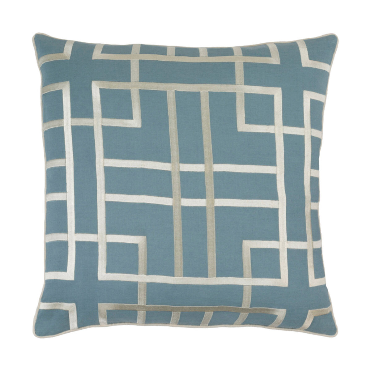 Tate 20 X 20 inch Denim and Beige Throw Pillow