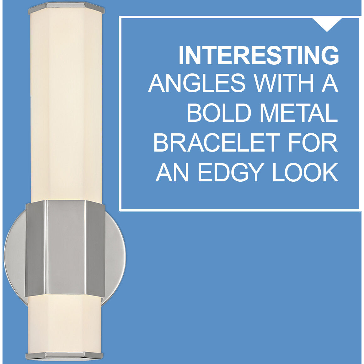 Facet LED 5 inch Polished Nickel Bath Light Wall Light, Vertical