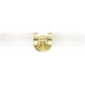 Aero 2 Light 19 inch Satin Brass ADA Vanity Sconce Wall Light