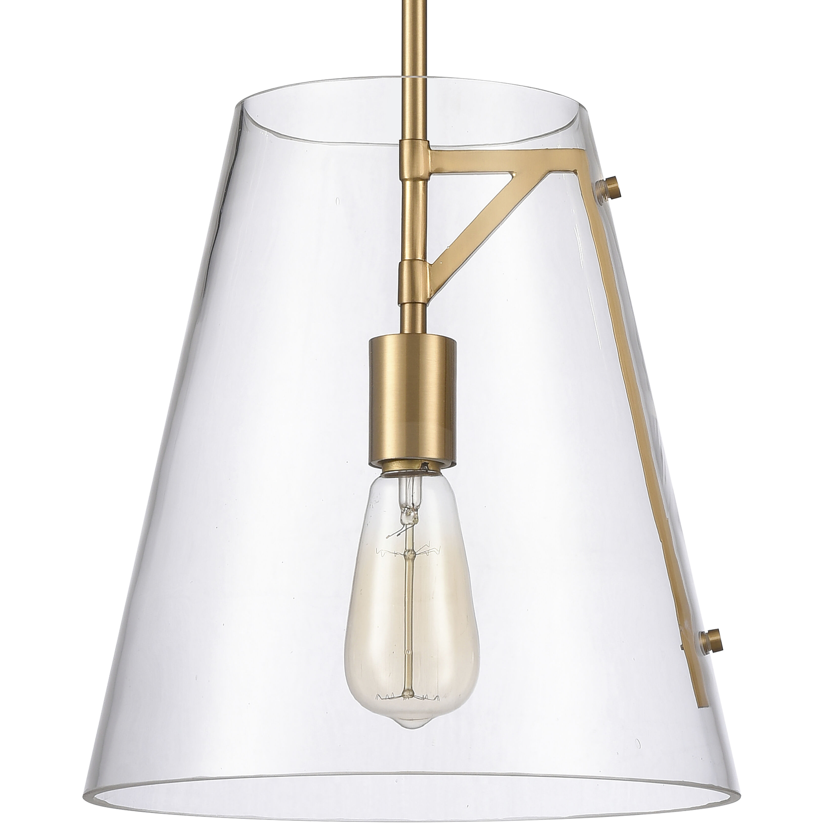 Trustle Pendant Ceiling Light in Satin Brass