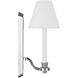 AH by Alexa Hampton Paisley 1 Light 3 inch Polished Nickel Tall Sconce Wall Light