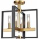 Blairmore 4 Light 14.75 inch Venetian Brass Semi-flush Mount Ceiling Light